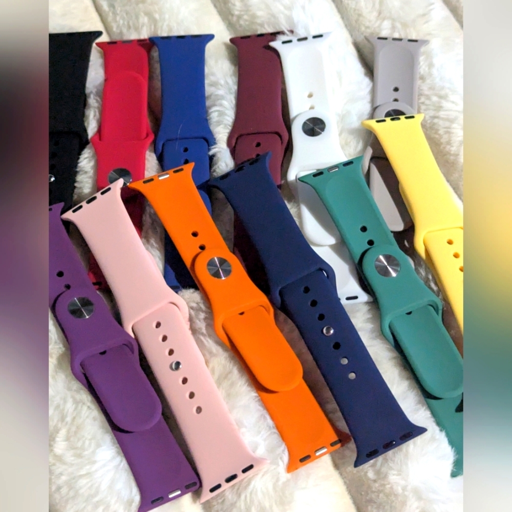 12 Colorful Silicone Watch Bands